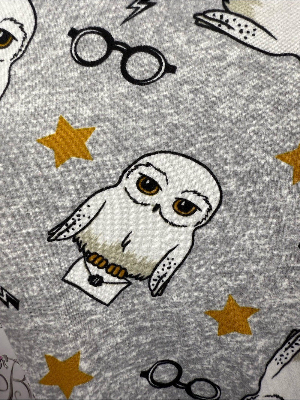 Harry Potter pants joggers pj stretchy soft Gray Owl Print Jogger Sweatpants - Picture 8 of 16